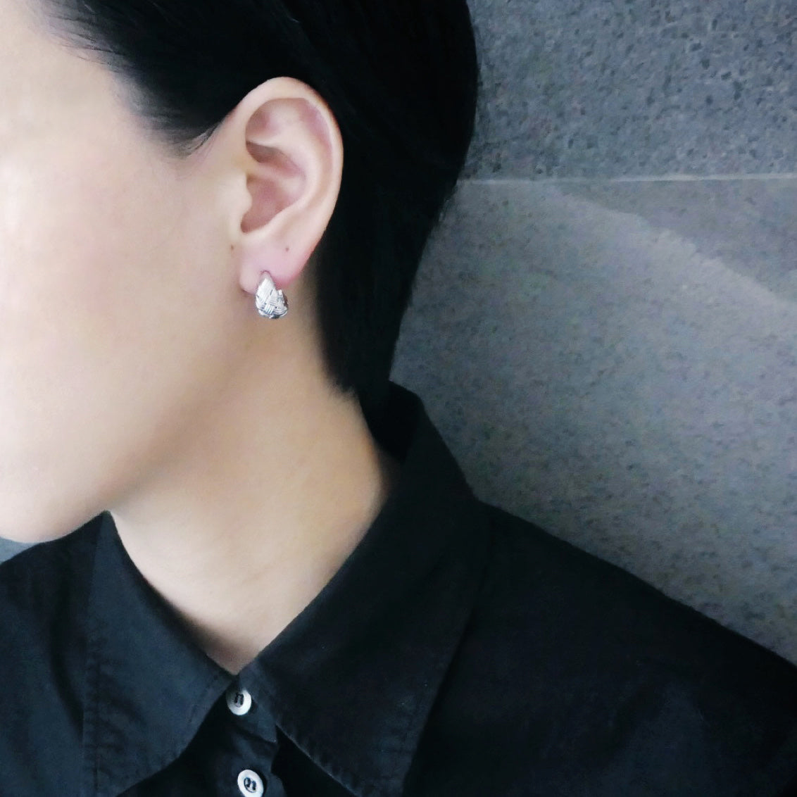 【CS200806】 Sterling Silver Hoop Earrings