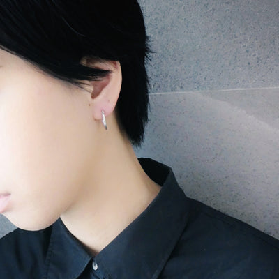 【CS200602】 Sterling Silver Hoop Earrings