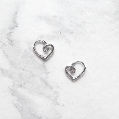 【SE221110】Sterling Silver Hoop Earrings
