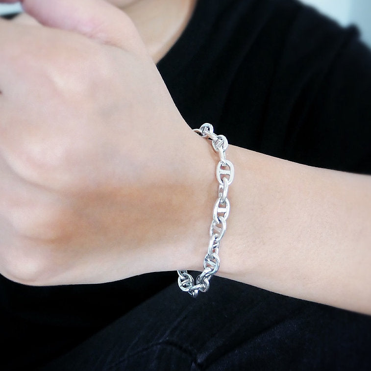 【BR201102】 Sterling Silver Chain Bracelet 