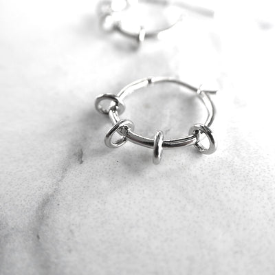 【SE211202】 Sterling Silver Hoop Earrings