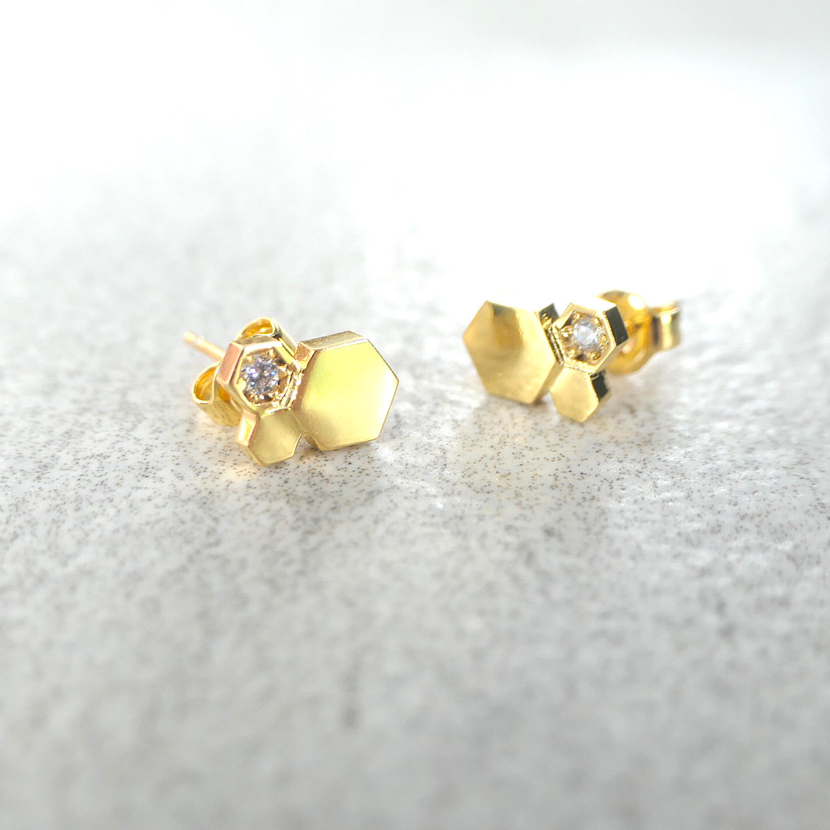 【GE220209】Gold Vermeil Stud Earrings
