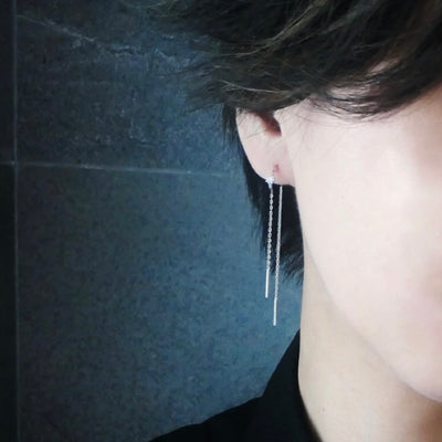 【SE220402】 Sterling Silver Threaded Earrings
