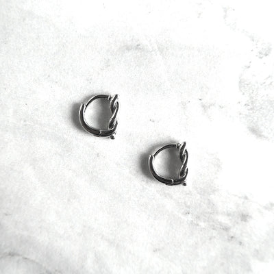 【SE211104】 Sterling Silver Huggie Earrings
