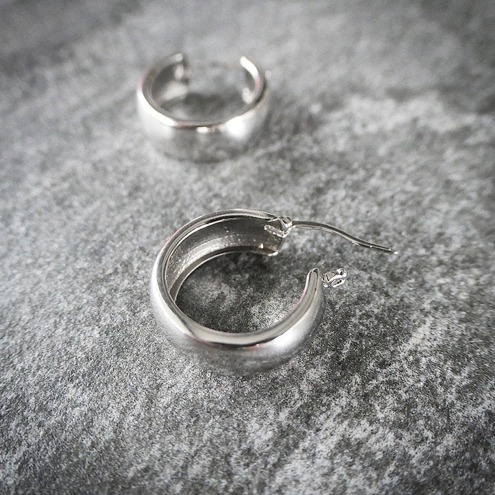 【CS201209】 Sterling Silver Hoop Earrings