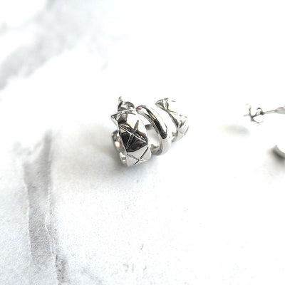 【CS201006】 Sterling Silver Huggie Earrings