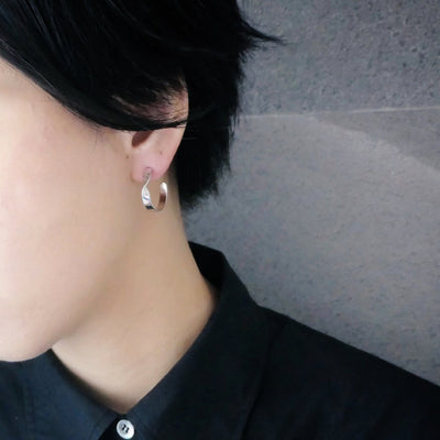 【CS191111】Sterling Silver Hoop Earrings