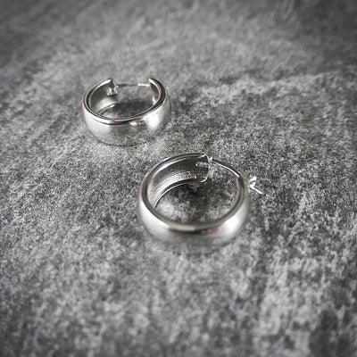 【CS201209】 Sterling Silver Hoop Earrings