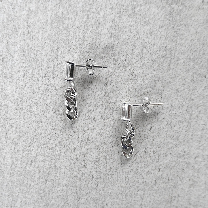 【CS210701】 Sterling Silver Dangle Earrings