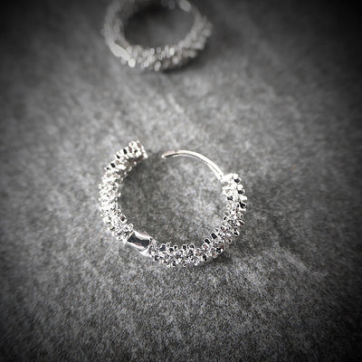 【CS210402】 Sterling Silver Hoop Earrings