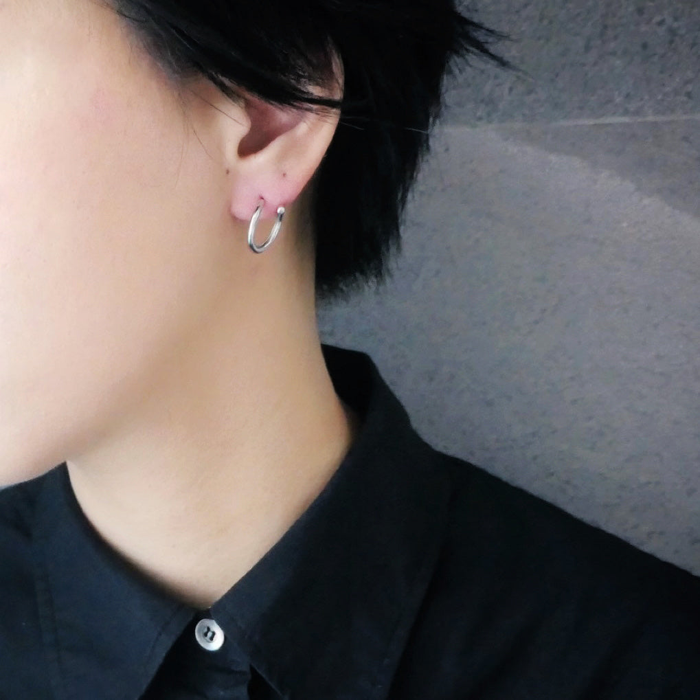 【CS191004】 Sterling Silver Hoop Earrings