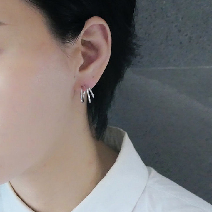 【CS200202】Sterling Silver Hoop Earrings