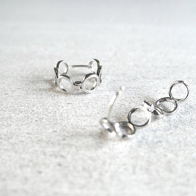 【SE210301】 Sterling Silver Hoop Earrings