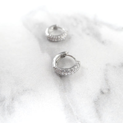 【SE221104】Sterling Silver Hoop Earrings
