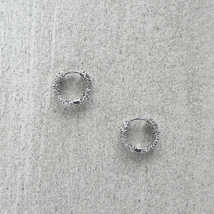 【CS210402】 Sterling Silver Hoop Earrings