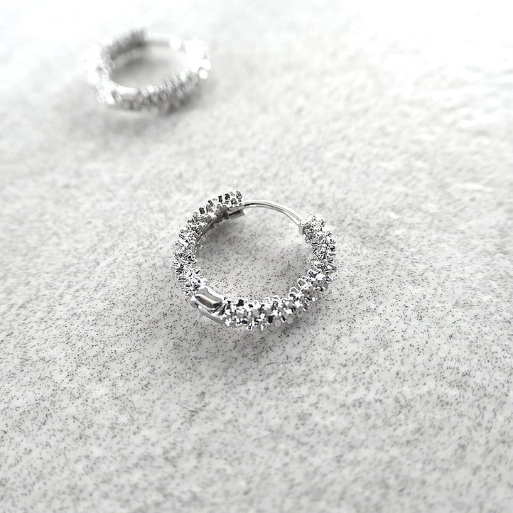 【CS210402】 Sterling Silver Hoop Earrings