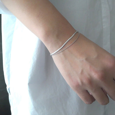 【BR210507】 Sterling Silver Chain Bracelet