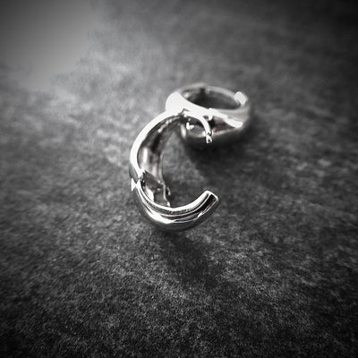 【SE210207】 Sterling Silver Hoop Earrings