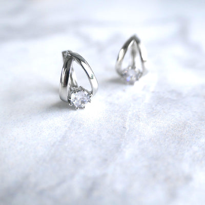 【SE220803】 Sterling Silver Huggie Earrings
