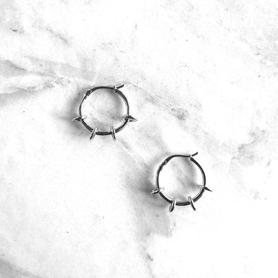 【SE211202】 Sterling Silver Hoop Earrings