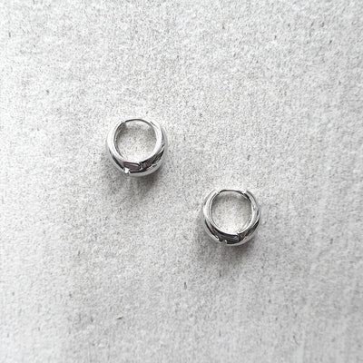 【SE210207】 Sterling Silver Hoop Earrings