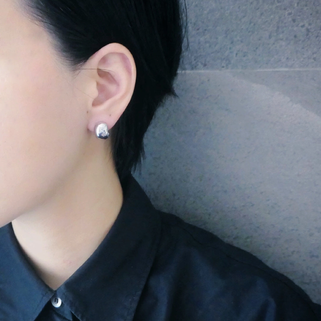 【SE220208】 Sterling Silver Hoop Earrings
