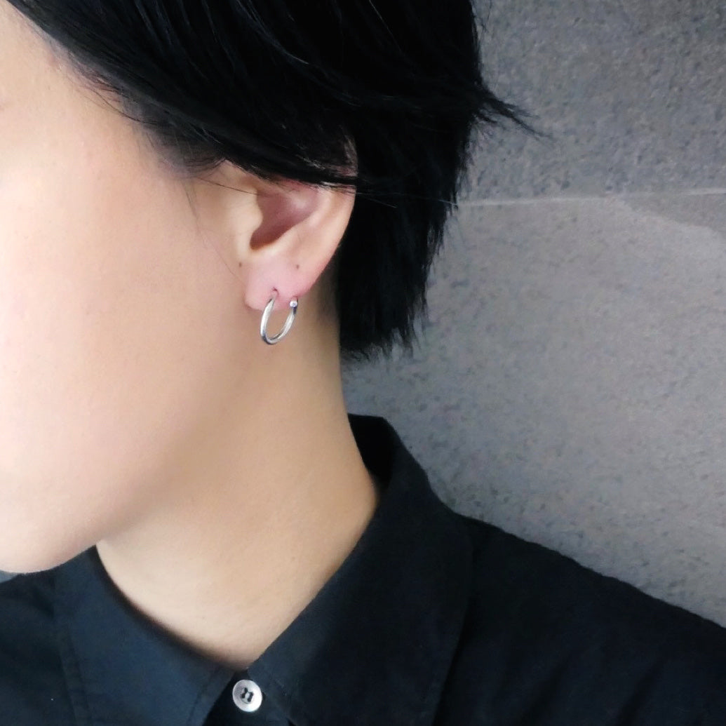 【CS191004】 Sterling Silver Hoop Earrings