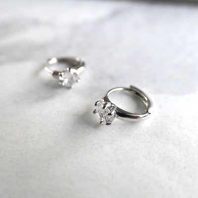 【CS200219】Sterling Silver Huggie Earrings