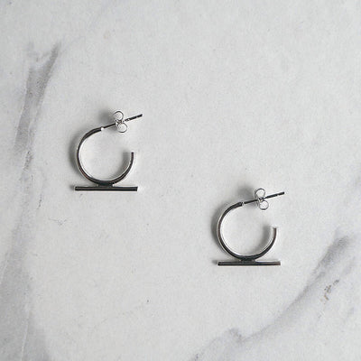 【CS191104】Sterling Silver Hoop Earrings