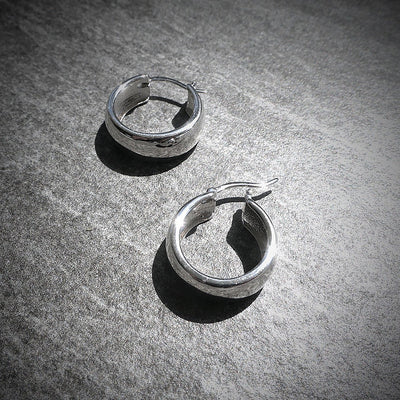 【CS201209】 Sterling Silver Hoop Earrings