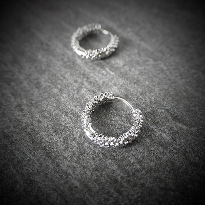 【CS210402】 Sterling Silver Hoop Earrings