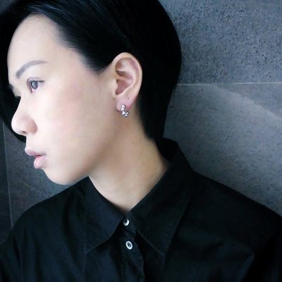 【CS201001】 Sterling Silver Hoop Earrings