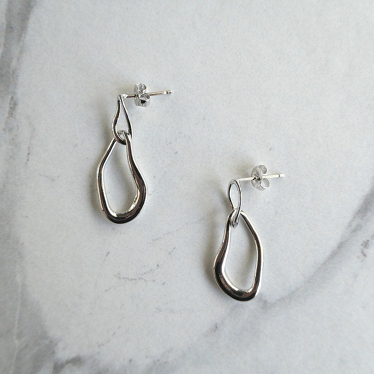 【CS191038】Sterling Silver Dangle Earrings