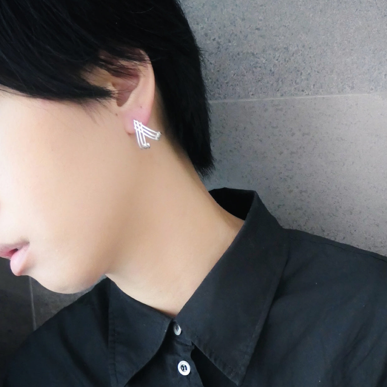 【CS200312】 Sterling Silver Hoop Earrings