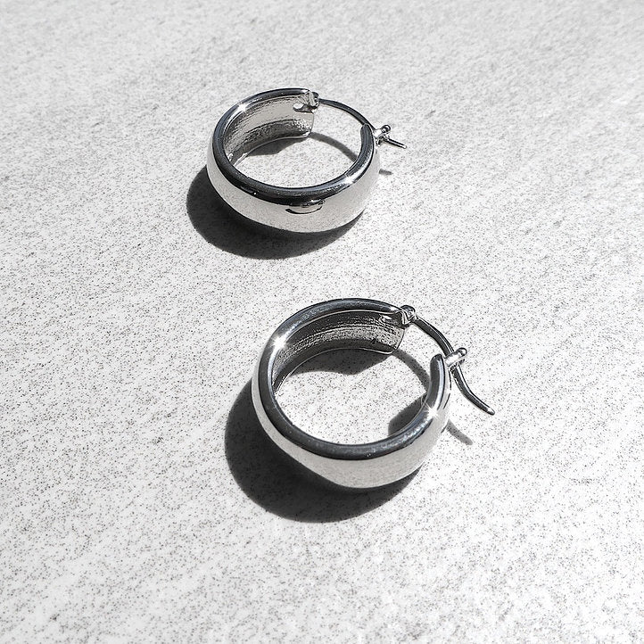 【CS201209】 Sterling Silver Hoop Earrings