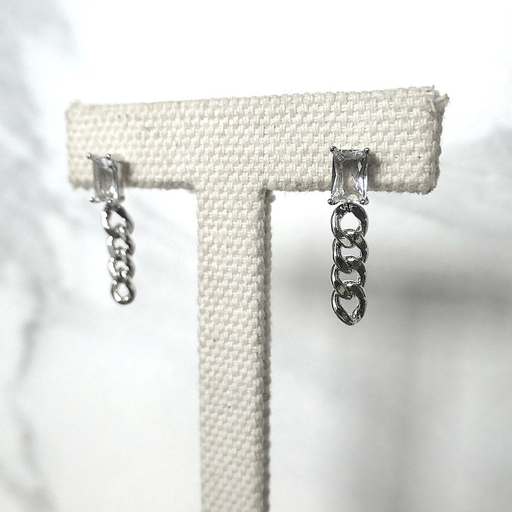 【CS210701】 Sterling Silver Dangle Earrings