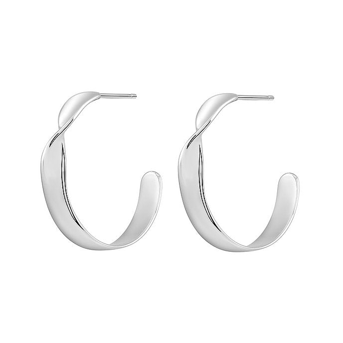 【CS191111】Sterling Silver Hoop Earrings