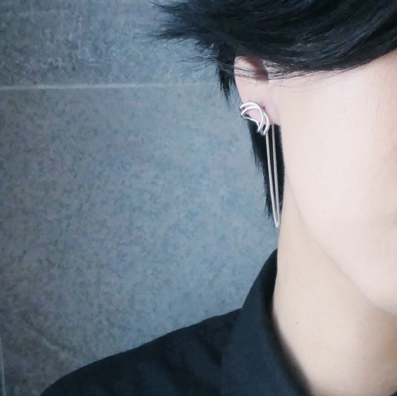 【CS201003】 Sterling Silver Dangle Earrings