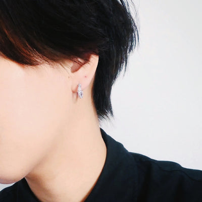 【CS210402】 Sterling Silver Hoop Earrings