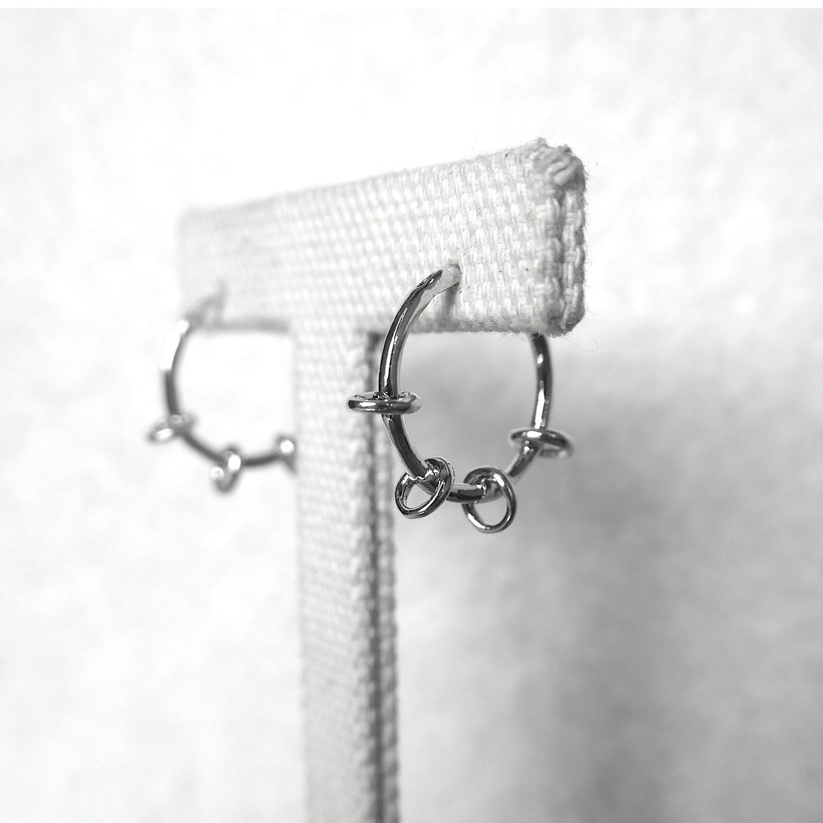 【SE211202】 Sterling Silver Hoop Earrings