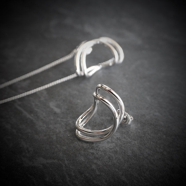 【CS201003】 Sterling Silver Dangle Earrings