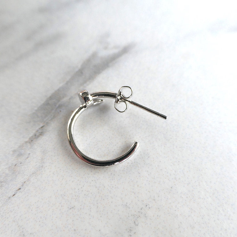 【CS191016】 Sterling Silver Hoop Earrings