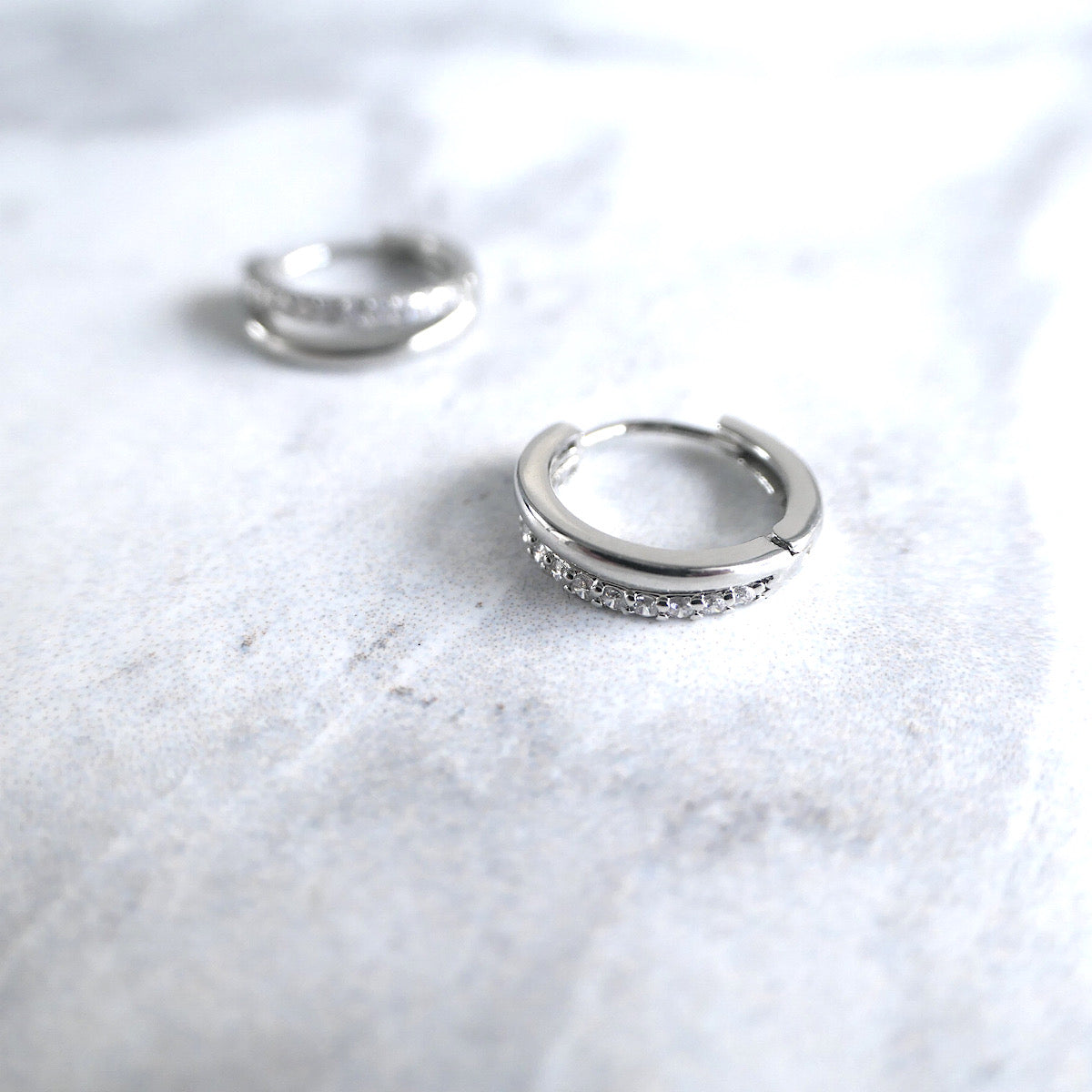 【SE220806】 Sterling Silver Hoop Earrings
