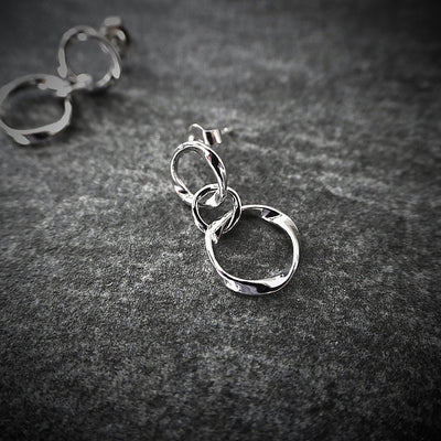 【SE210206】 Sterling Silver Dangle Earrings 