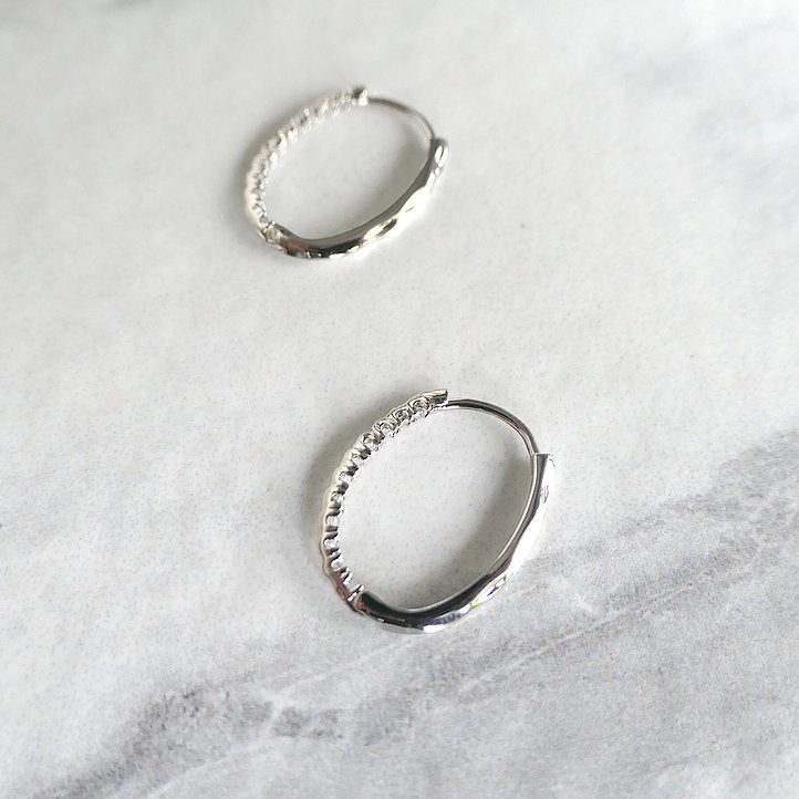 【CS200602】 Sterling Silver Hoop Earrings