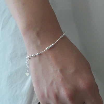 【BR210502】 Sterling Silver Beads Bracelet