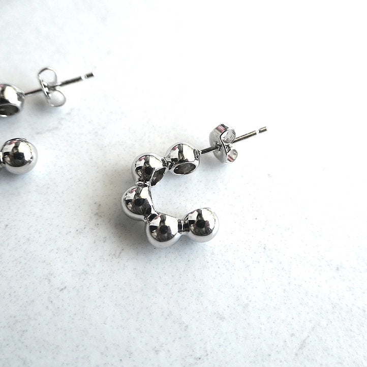 【CS201001】 Sterling Silver Hoop Earrings