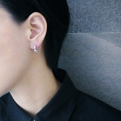 【CS201001】 Sterling Silver Hoop Earrings