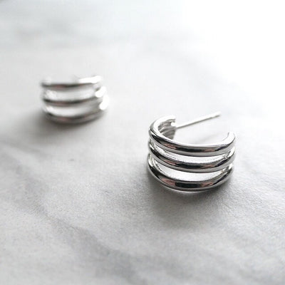 【CS200304】 Sterling Silver Hoop Earrings