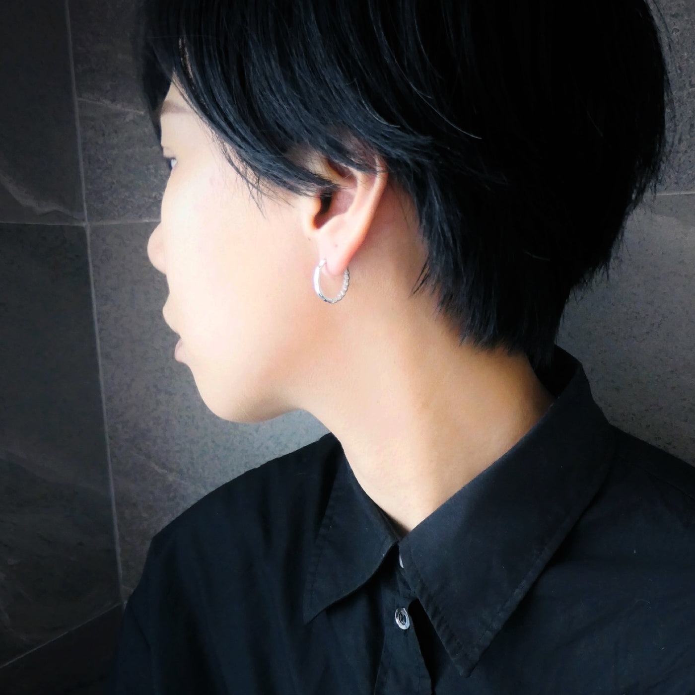 【CS200602】 Sterling Silver Hoop Earrings